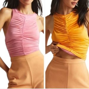 Anthropologie PILCRO Reversible Tank Pink & Orange Size Medium